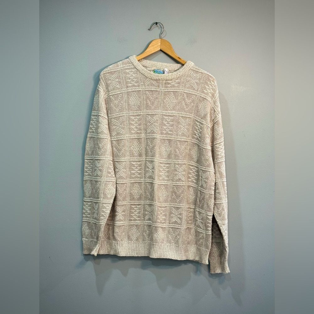 SALE! Men’s Tan Vintage Cotton Sweater Size M EUC